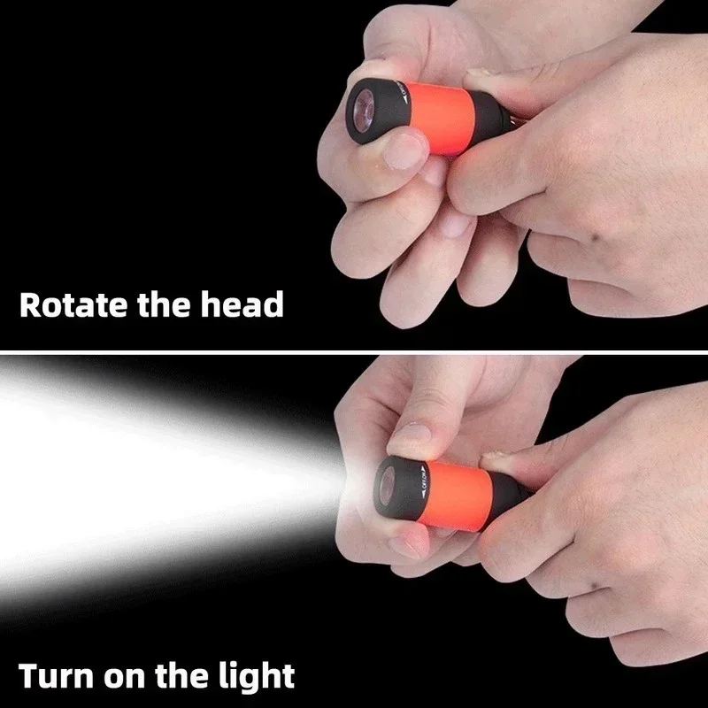 USB充電式LED多機能強力ライトポケットキーホルダー懐中電 - Outdoor Lighting Black のレビューと価格