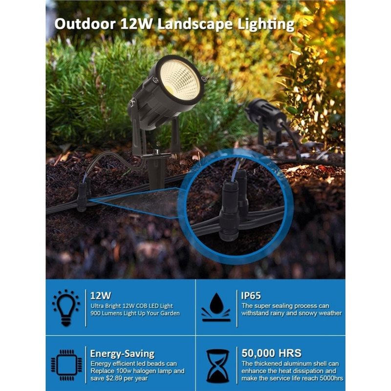 ABUN製、屋外用ランドスケープ照明用、低電圧、素早い接続が - Outdoor Lighting And Landscape のレビューと価格