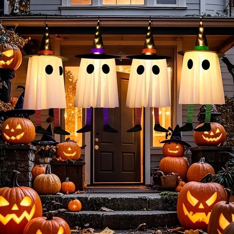 ハロウィン吊り下げゴーストデコレーション、屋外用ハロウィン魔 - Outdoor Lighting Effects のレビューと価格