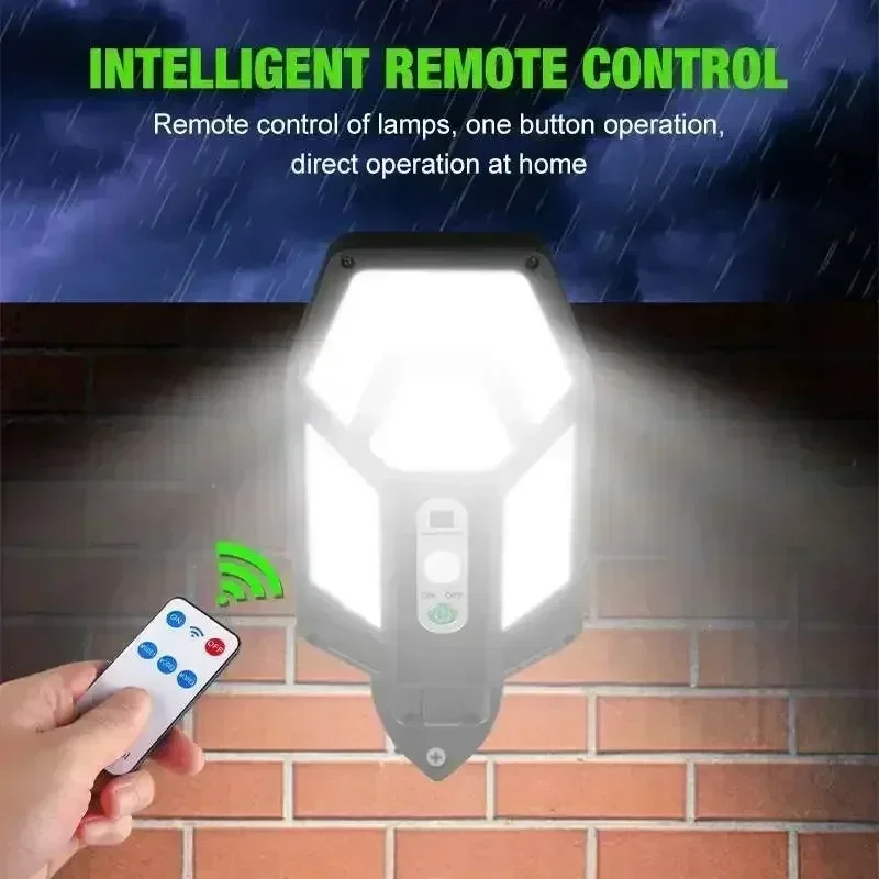 12000LM強力ソーラーウォールランプ、リモコン付き屋外I - Outdoor Lighting Ip65 のレビューと価格