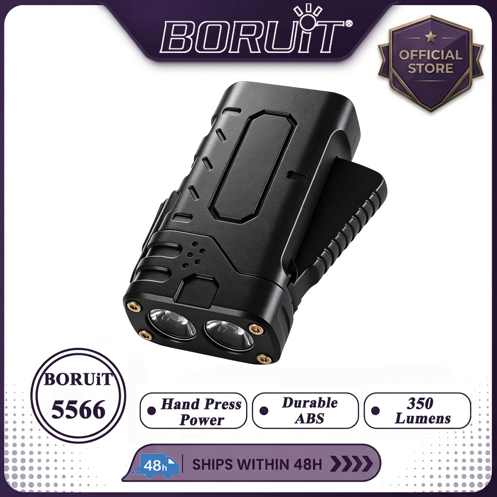 BORUIiT ハンドクランク EDC LED フラッシュラ - Outdoor Lighting Black のレビューと価格