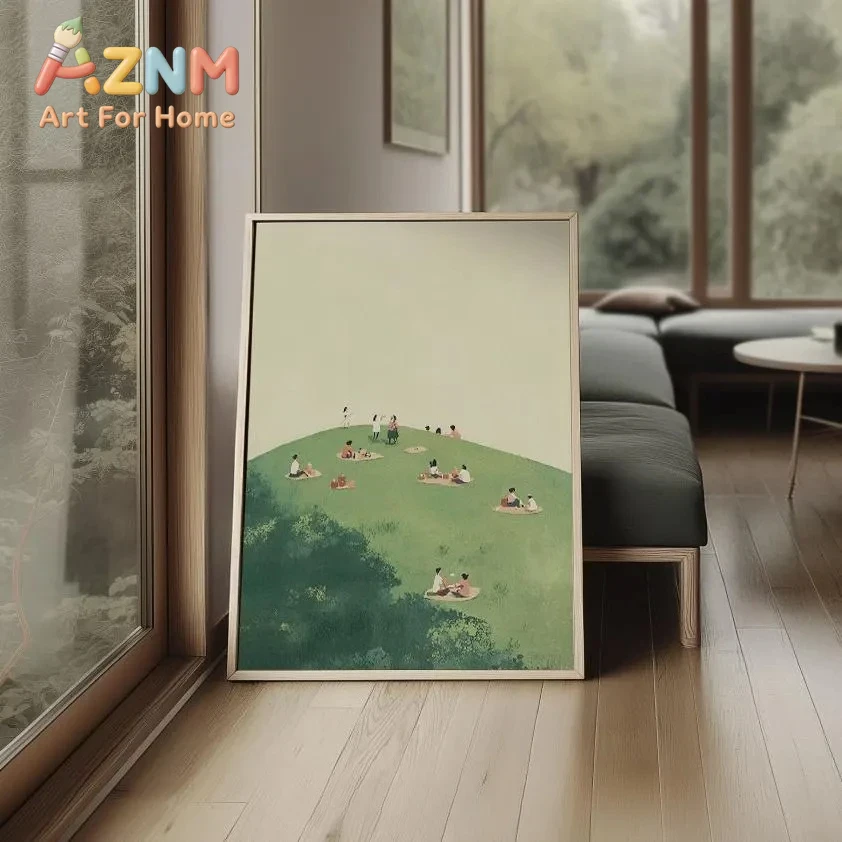 ミニマルなデザインの屋外スポーツポスター。明るい夏の緑を背景 - Outdoor Lighting And Landscape のレビューと価格