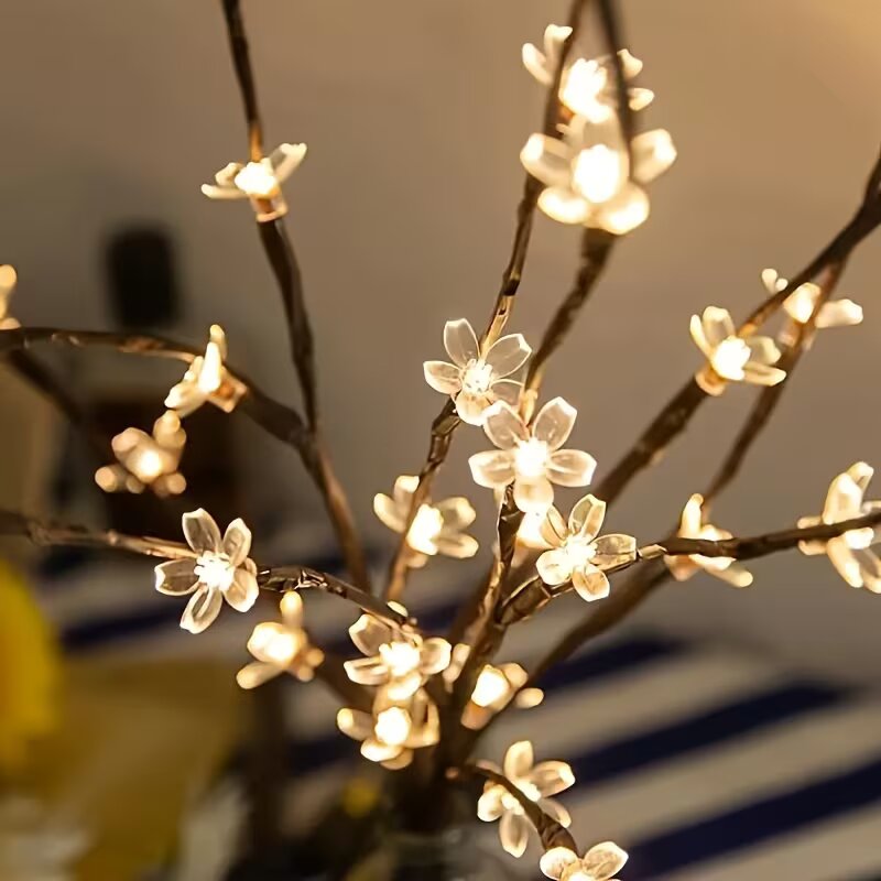 1/2PC 20LED 桜の枝ライト屋内屋外ホームデコレーシ - Outdoor Lighting Effects のレビューと価格