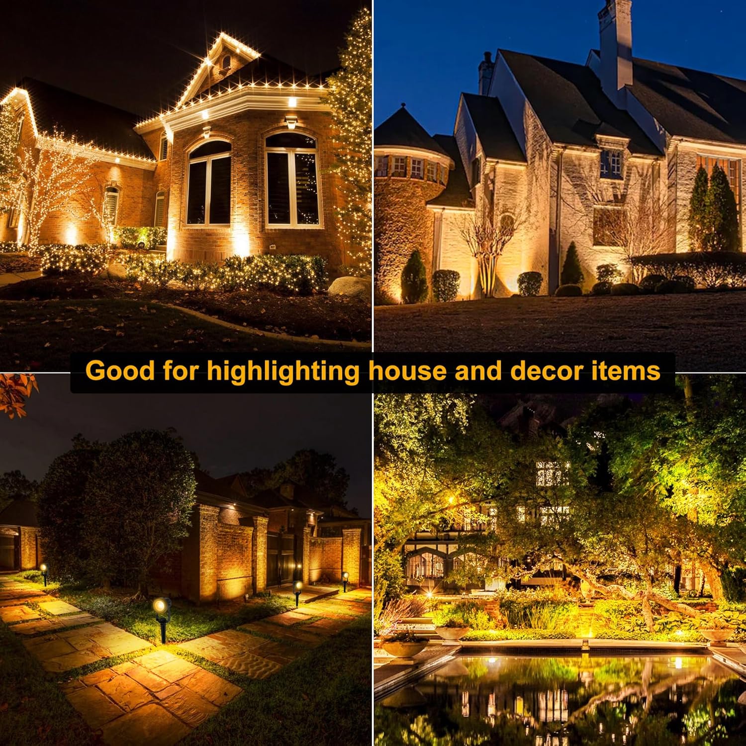 4/6/8LEDS 3000K 屋外スポットライト風景 IP - Outdoor Lighting Uk のレビューと価格