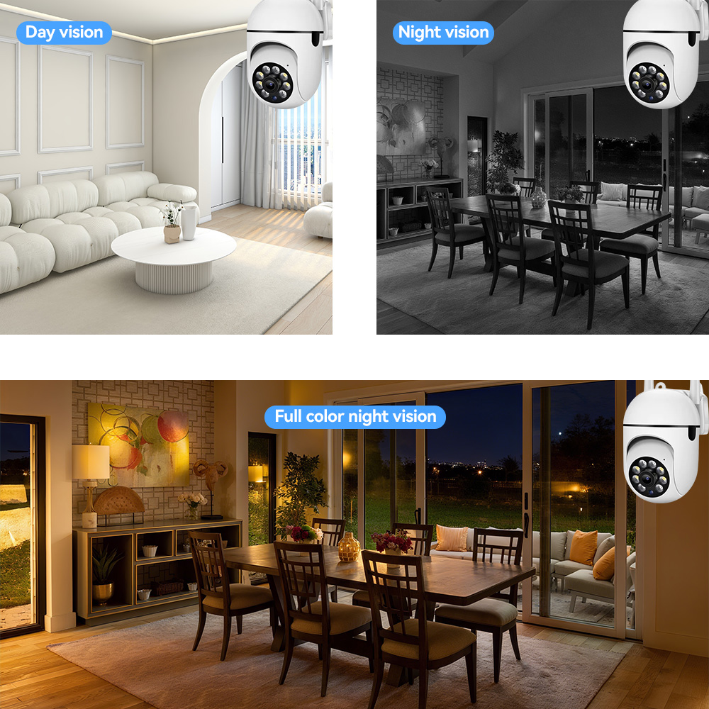 8MP 2.4G Wifi IP CCTVカメラ カラーナイ - Outdoor Lighting Track のレビューと価格